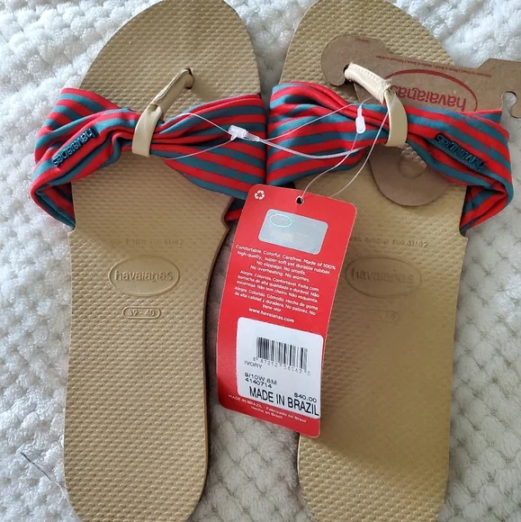 Havaianas Alpargatas St.Tropez flip flop sandals, size 9 - Picture 2 of 4